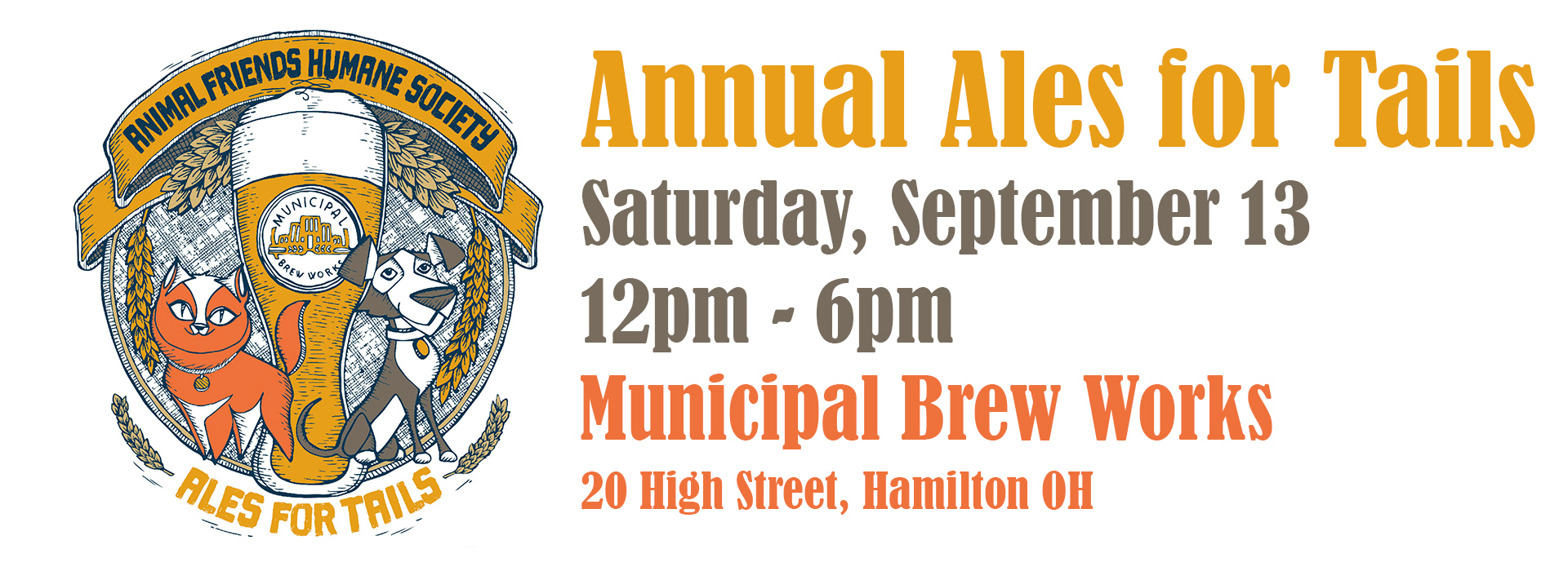 Ales for Tails logo with animal illustrations